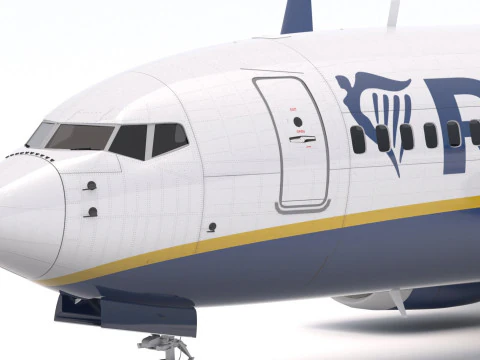 Boeing 737-800 MAX Ryanair 3D Model
