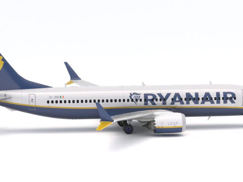 Boeing 737-800 MAX Ryanair 3D Model