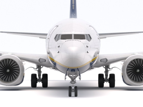 Boeing 737-800 MAX Ryanair Modelo 3D