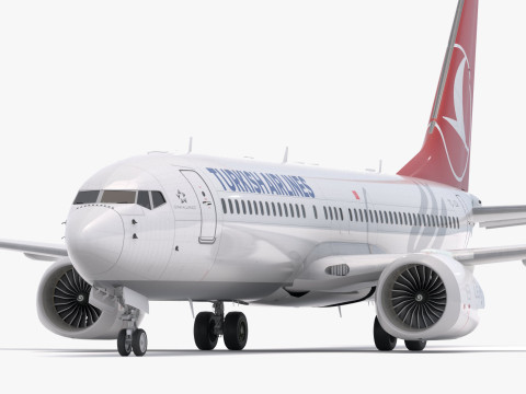 Boeing 737-800 MAX Aerolíneas turcas Modelo 3D