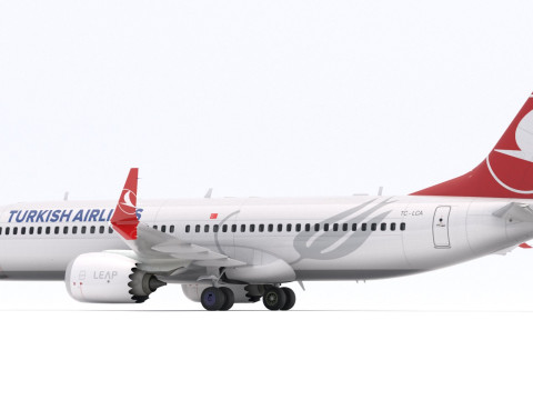 Boeing 737-800 MAX companhias aéreas turcas Modelo 3D