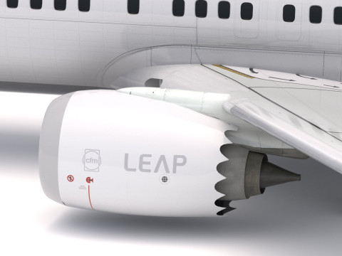 Boeing 737-800 MAX companhias aéreas turcas Modelo 3D