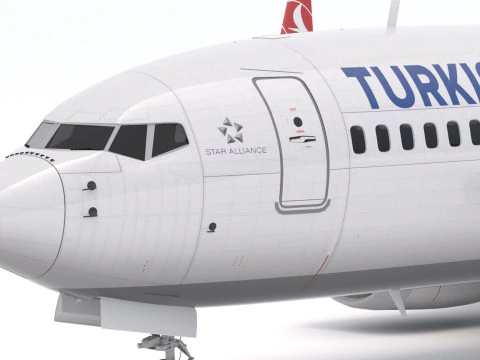 Boeing 737-800 MAX Turkish Airlines 3D Model