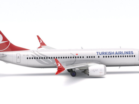 Boeing 737-800 MAX companhias aéreas turcas Modelo 3D