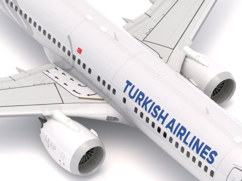 Boeing 737-800 MAX companhias aéreas turcas Modelo 3D