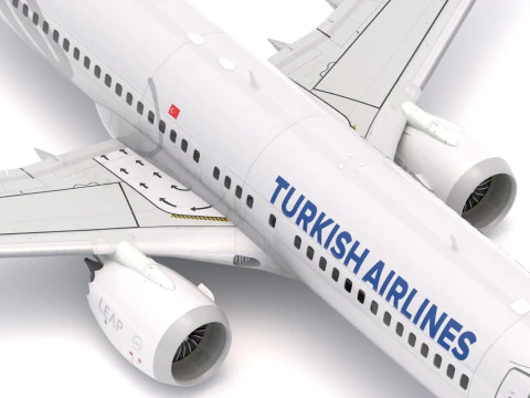 Boeing 737-800 MAX Turkish Airlines 3D Model