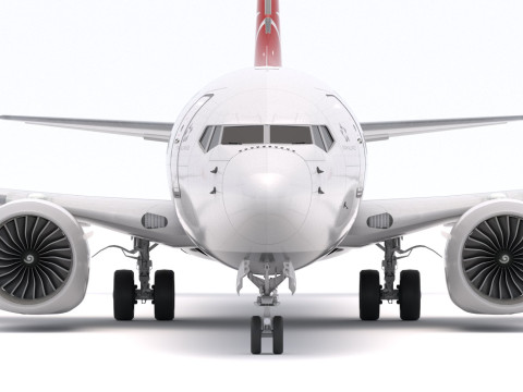 Boeing 737-800 MAX companhias aéreas turcas Modelo 3D