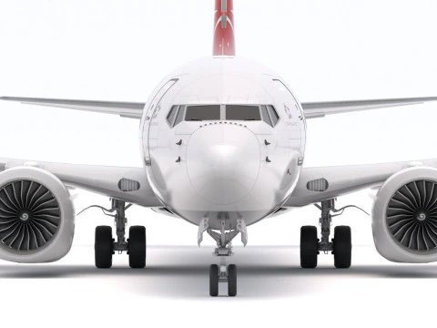 Boeing 737-800 MAX Turkish Airlines 3D Model