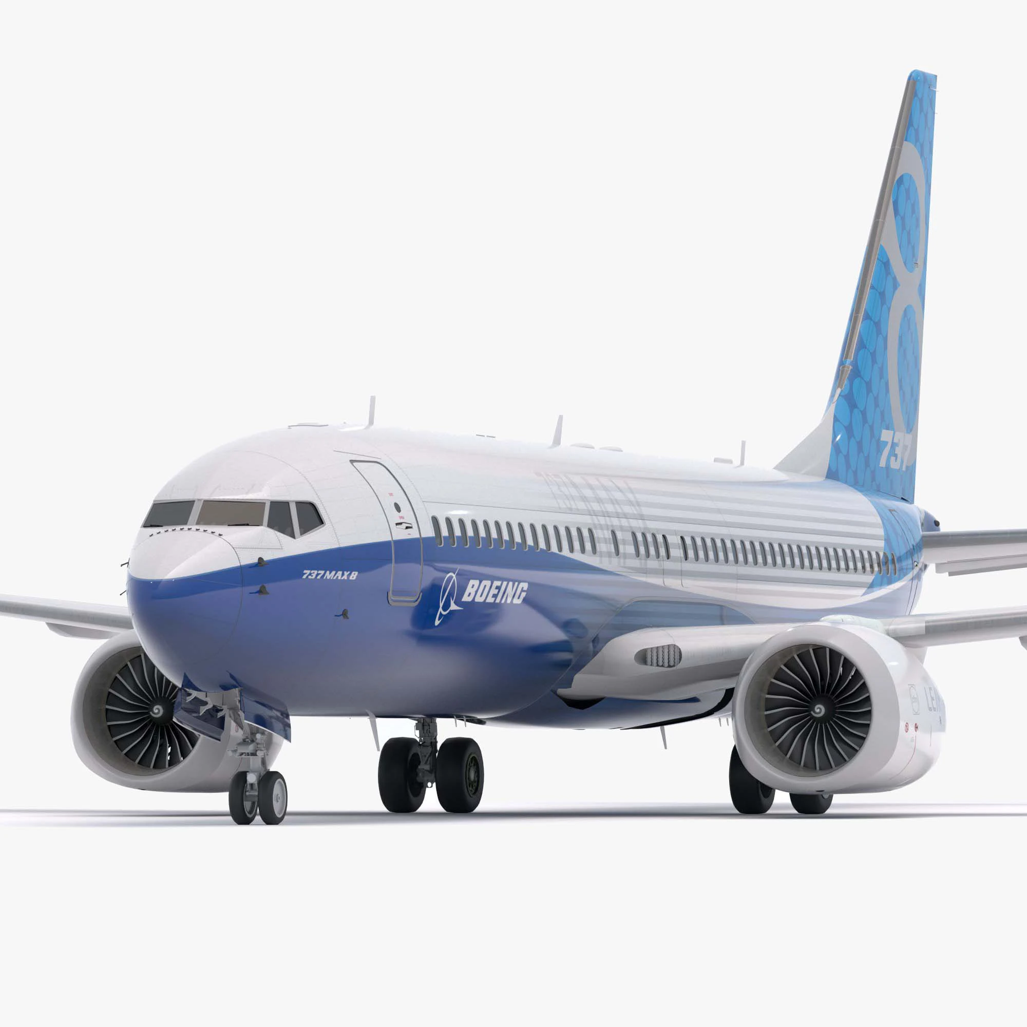 Boeing 737-800 MAX House Livery 3D Model .c4d .max .obj .3ds .fbx .stl .blend 