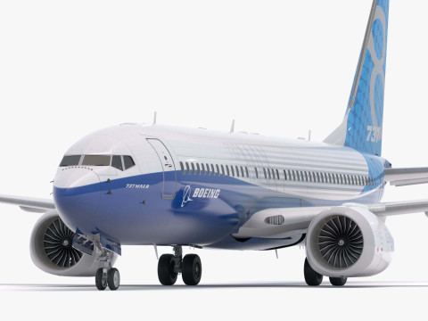 Diseño de la casa del Boeing 737-800 MAX Modelo 3D