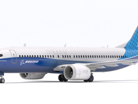 Malowanie domu Boeinga 737-800 MAX Model 3D