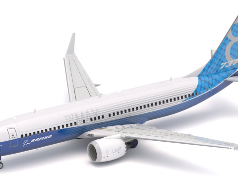 Malowanie domu Boeinga 737-800 MAX Model 3D