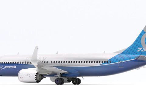 Boeing 737-800 MAX House Livery 3D Model