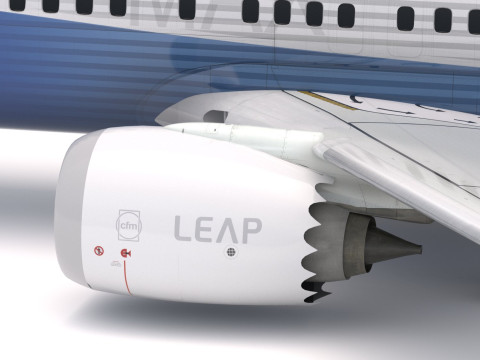 Malowanie domu Boeinga 737-800 MAX Model 3D