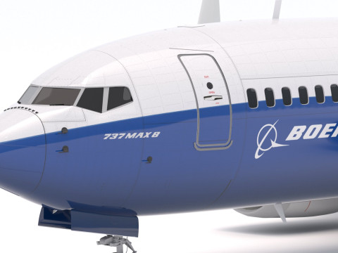 Malowanie domu Boeinga 737-800 MAX Model 3D