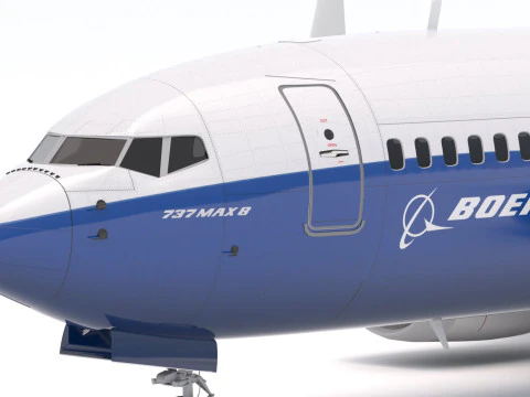 Boeing 737-800 MAX House Livery 3D Model