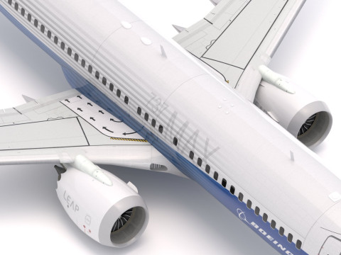 Malowanie domu Boeinga 737-800 MAX Model 3D