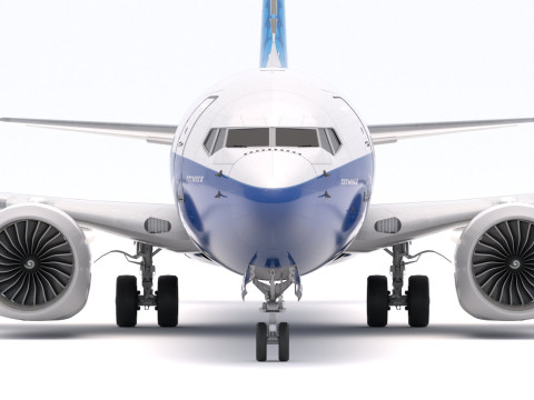 Malowanie domu Boeinga 737-800 MAX Model 3D