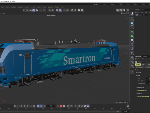सीमेंस स्मार्ट्रोन इलेक्ट्रिक लोकोमोटिव 3D मॉडल