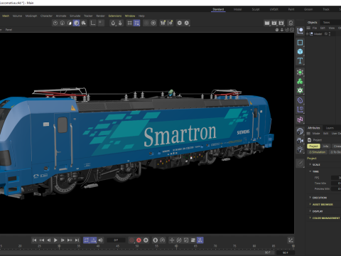 सीमेंस स्मार्ट्रोन इलेक्ट्रिक लोकोमोटिव 3D मॉडल