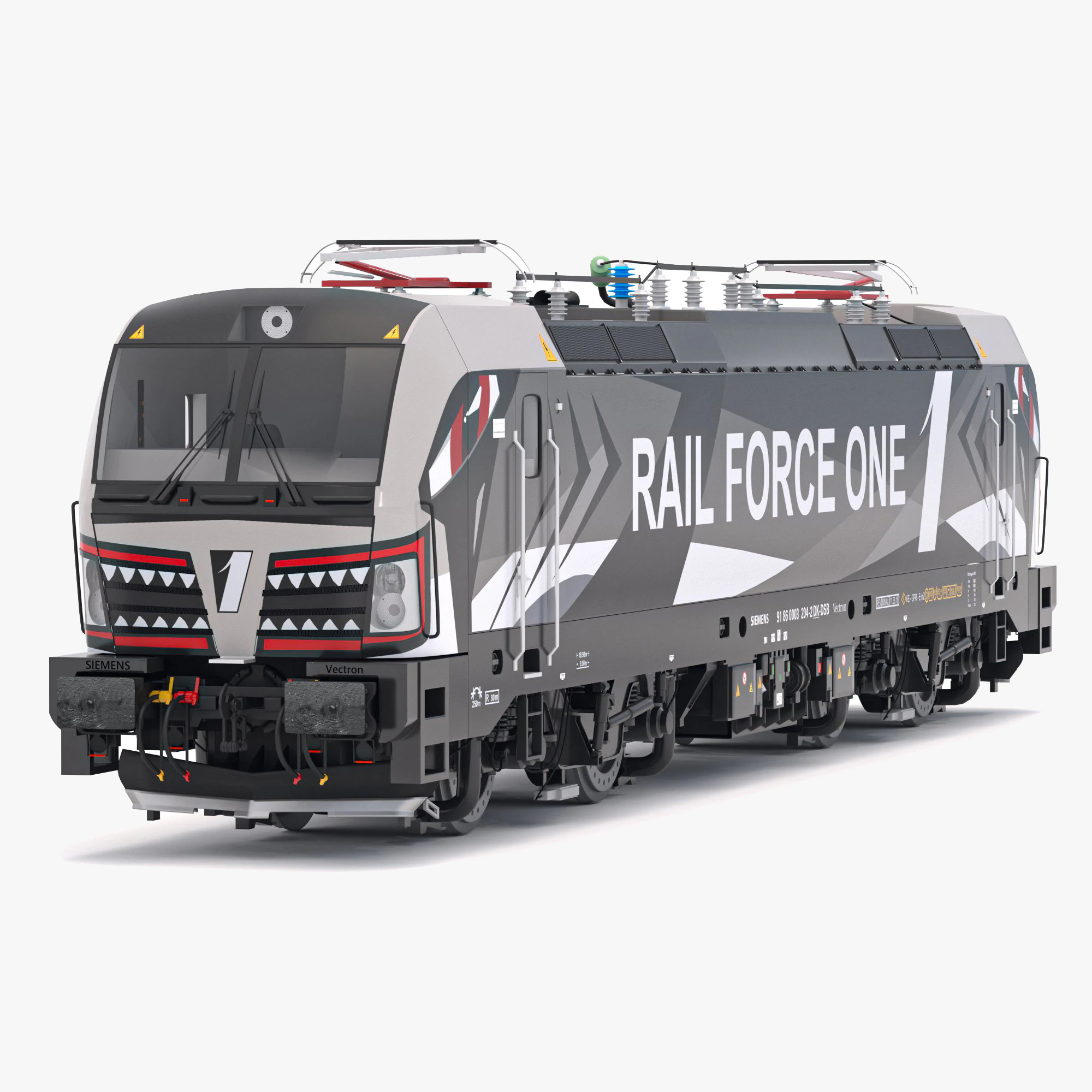 Siemens Vectron Rail Force One Modello 3D .c4d .max .obj .3ds .fbx .stl .blend