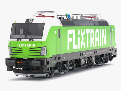 Siemens Vectron Flixtrain 3D Model