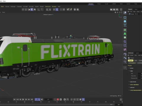 Siemens Vectron Flixtrain 3D Model