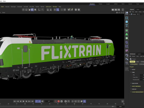 Siemens Vectron Flixtrain 3D Model