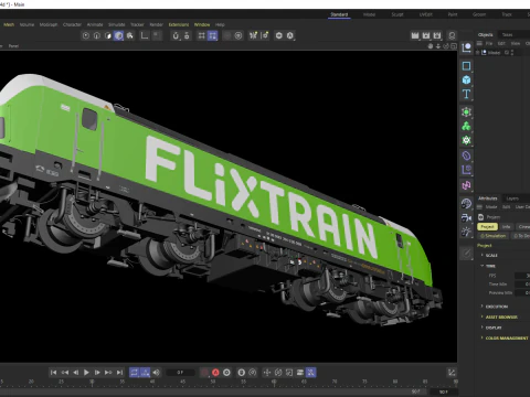Siemens Vectron Flixtrain 3D Model