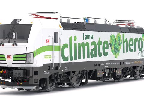 Livrea Siemens Vectron DB I am Climate Hero Modello 3D