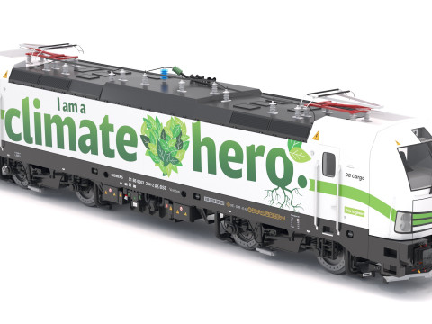 Livrea Siemens Vectron DB I am Climate Hero Modello 3D