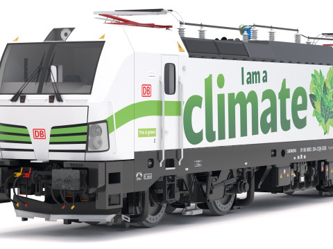 Livrea Siemens Vectron DB I am Climate Hero Modello 3D