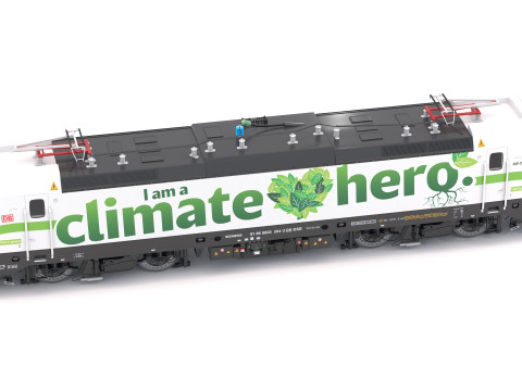 Livrea Siemens Vectron DB I am Climate Hero Modello 3D
