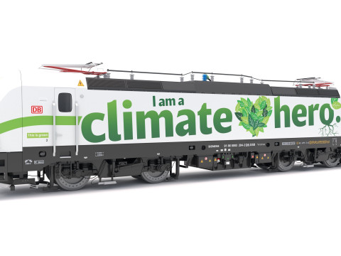 Livrea Siemens Vectron DB I am Climate Hero Modello 3D