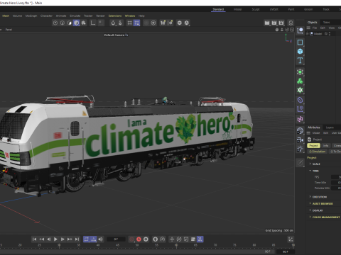 Livrea Siemens Vectron DB I am Climate Hero Modello 3D