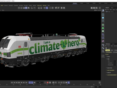 Livrea Siemens Vectron DB I am Climate Hero Modello 3D