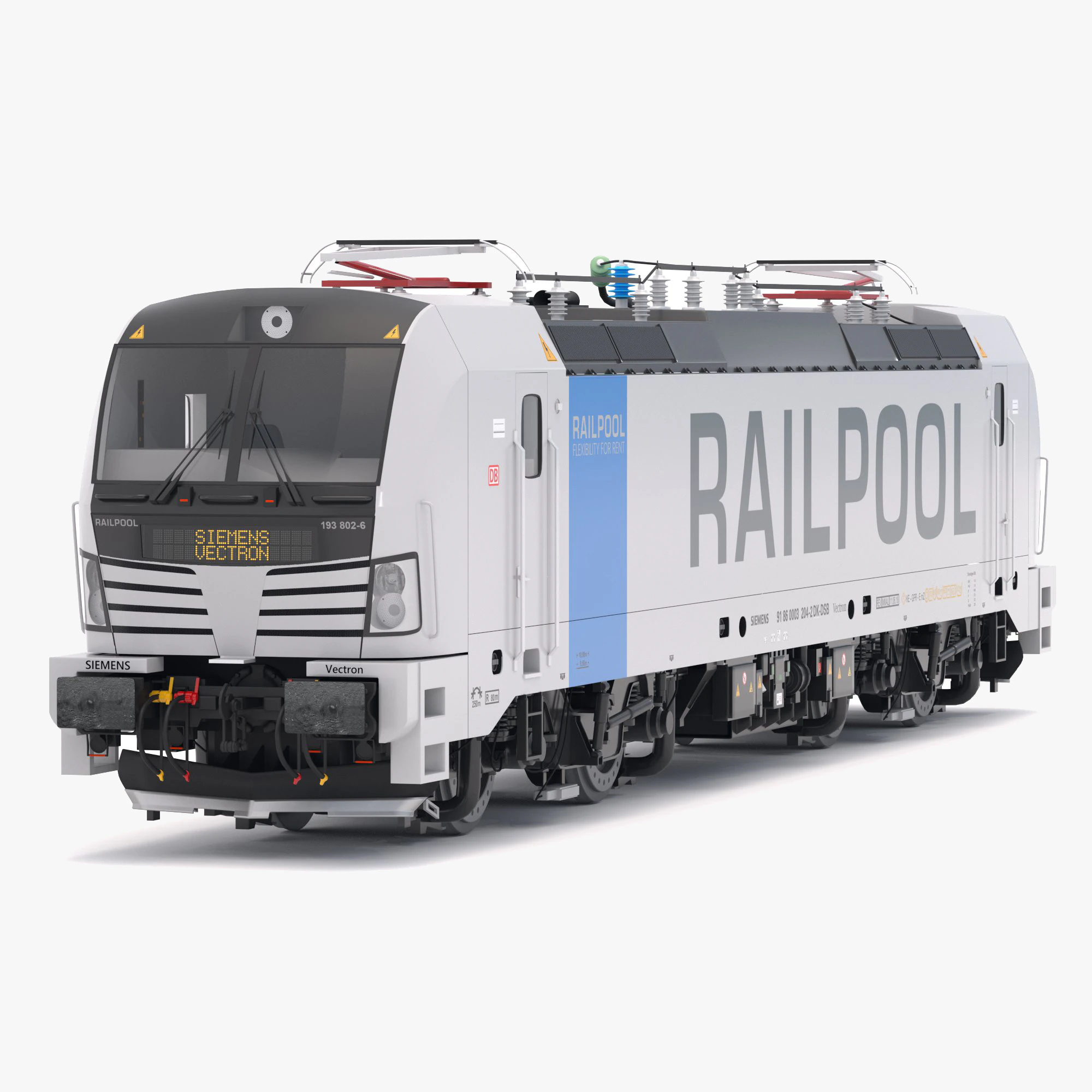 Railpool Siemens Vectron Modello 3D .c4d .max .obj .3ds .fbx .stl .blend