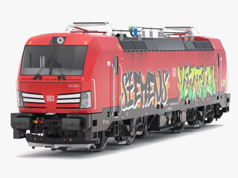 Siemens Vectron DB com graffiti Modelo 3D