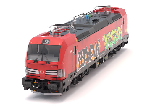 Siemens Vectron DB з графіті 3D Модель