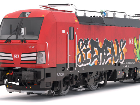 Siemens Vectron DB з графіті 3D Модель