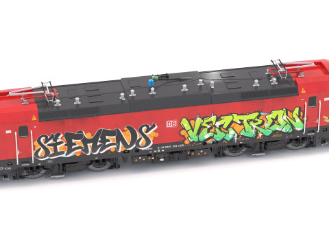 Siemens Vectron DB з графіті 3D Модель