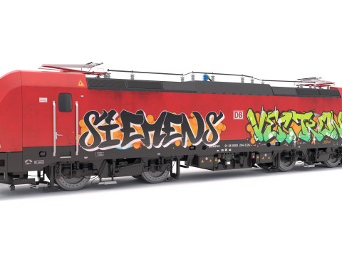 Siemens Vectron DB з графіті 3D Модель