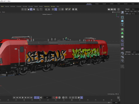 Siemens Vectron DB з графіті 3D Модель