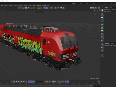 Siemens Vectron DB з графіті 3D Модель