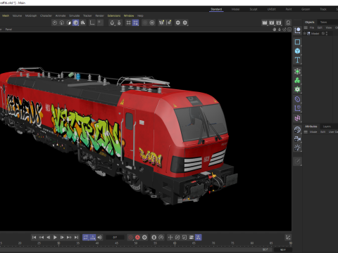 Siemens Vectron DB з графіті 3D Модель