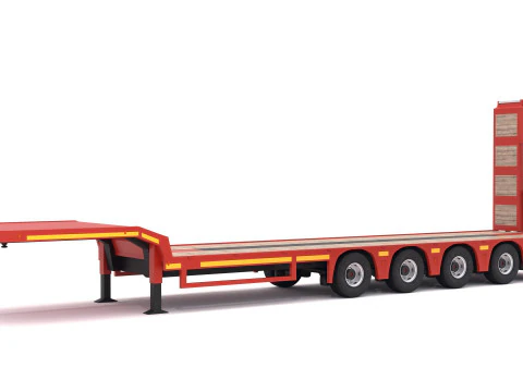Lowboy Trailer 3D Model