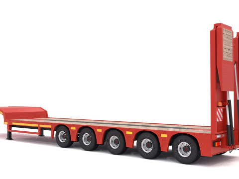 Lowboy Trailer 3D Model