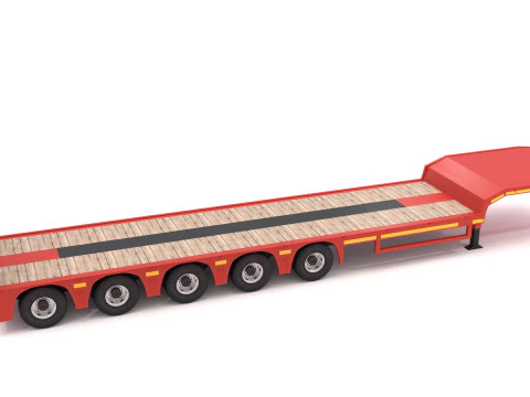 Lowboy Trailer 3D Model