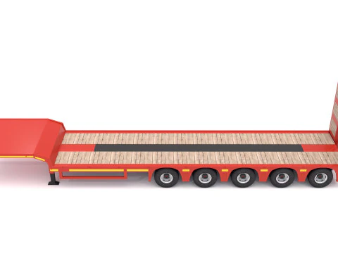 Lowboy Trailer 3D Model