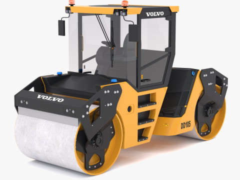 볼보 DD105 굴절식 탠덤 로드 롤러 3D 모델